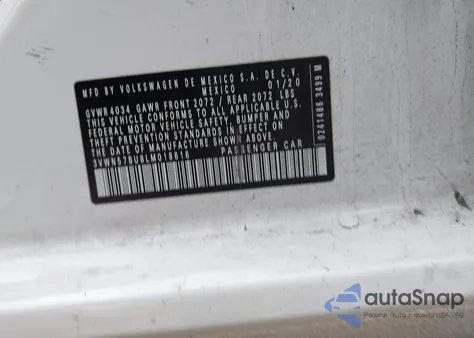 2020 Volkswagen Jetta 1.4T R-Line/1.4T S из США, поврежденный, VIN 3VWN57BU8LM018616